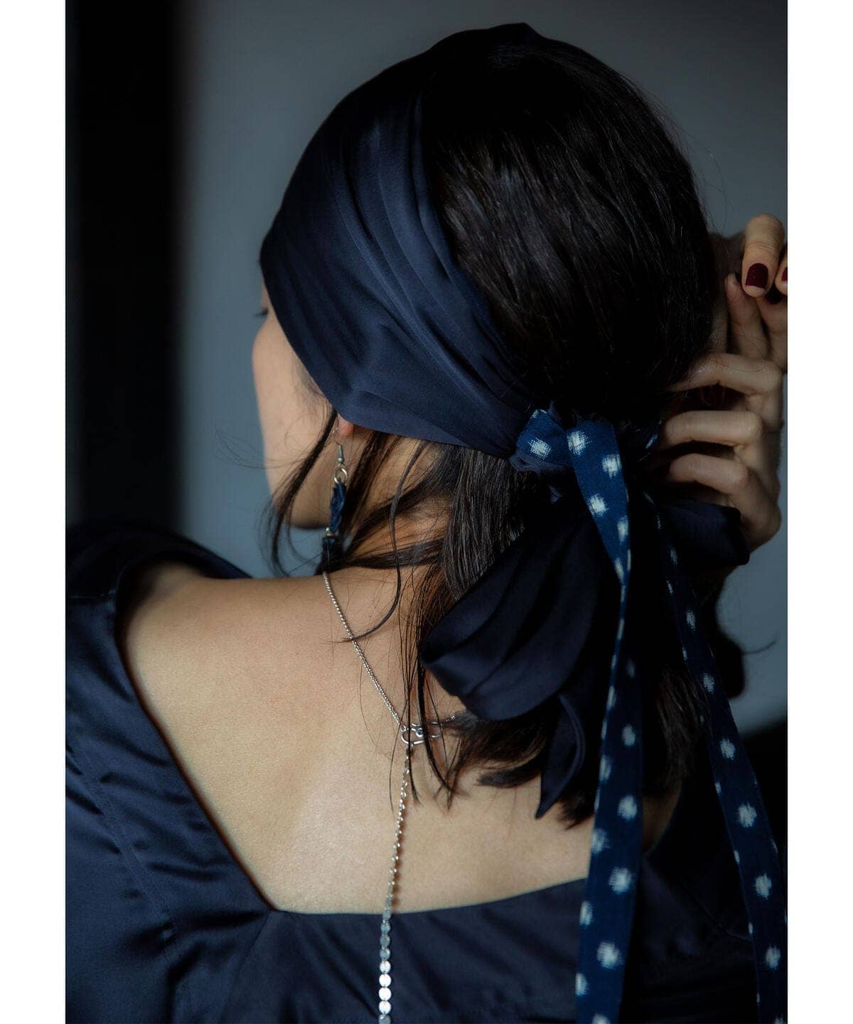 CATHRI カスリ / ECOPET(R) Head Scarf ヘアアクセサリー WOMEN NAVY ONE SIZE CATHRI カスリ / ECOPET(R) Head Scarf ヘアアクセサリー WOMEN NAVY ONE SIZE
