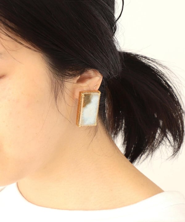 代引き手数料無料 BEAMS Planets（ビームス プラネッツ）HIZEN jewelry / 唐津焼 ピアス