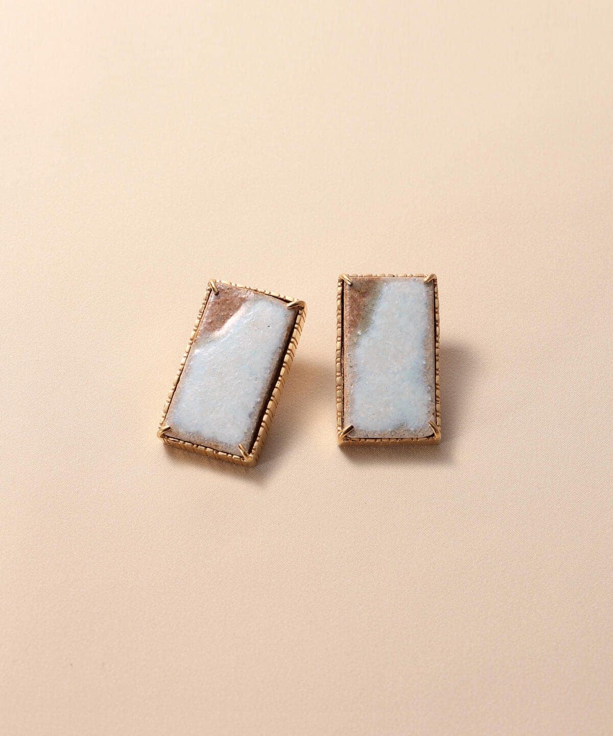 HIZEN jewelry ヒゼンジュエリー / 唐津焼 スクエア ピアス アクセサリー WOMEN BEIGE ONE SIZE HIZEN jewelry ヒゼンジュエリー / 唐津焼 スクエア ピアス アクセサリー WOMEN BEIGE ONE SIZE