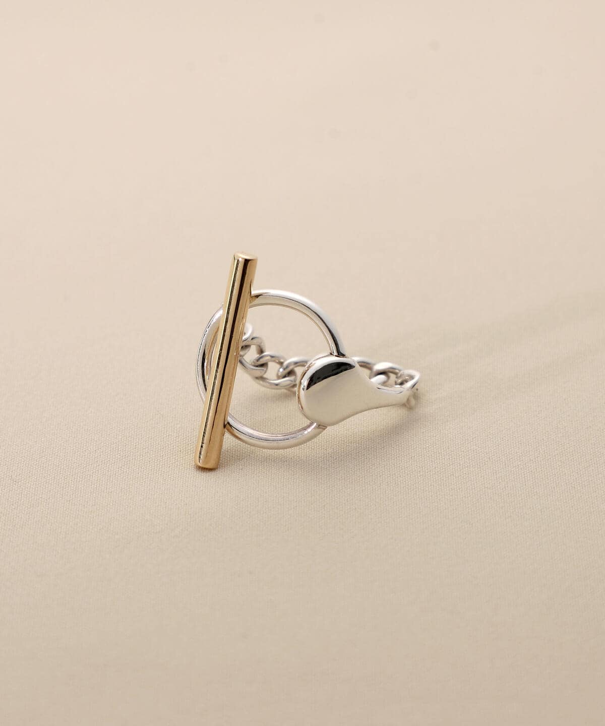 【受注生産商品】nobu Ikeguchi ノブイケグチ / 『No.305』ゴールド × シルバー ホースビット モチーフ リング アクセサリー MEN GOLD×SILVER 約17号 【受注生産商品】nobu Ikeguchi ノブイケグチ / 『No.305』ゴールド × シルバー ホースビット モチーフ リング アクセサリー MEN GOLD×SILVER 約17号