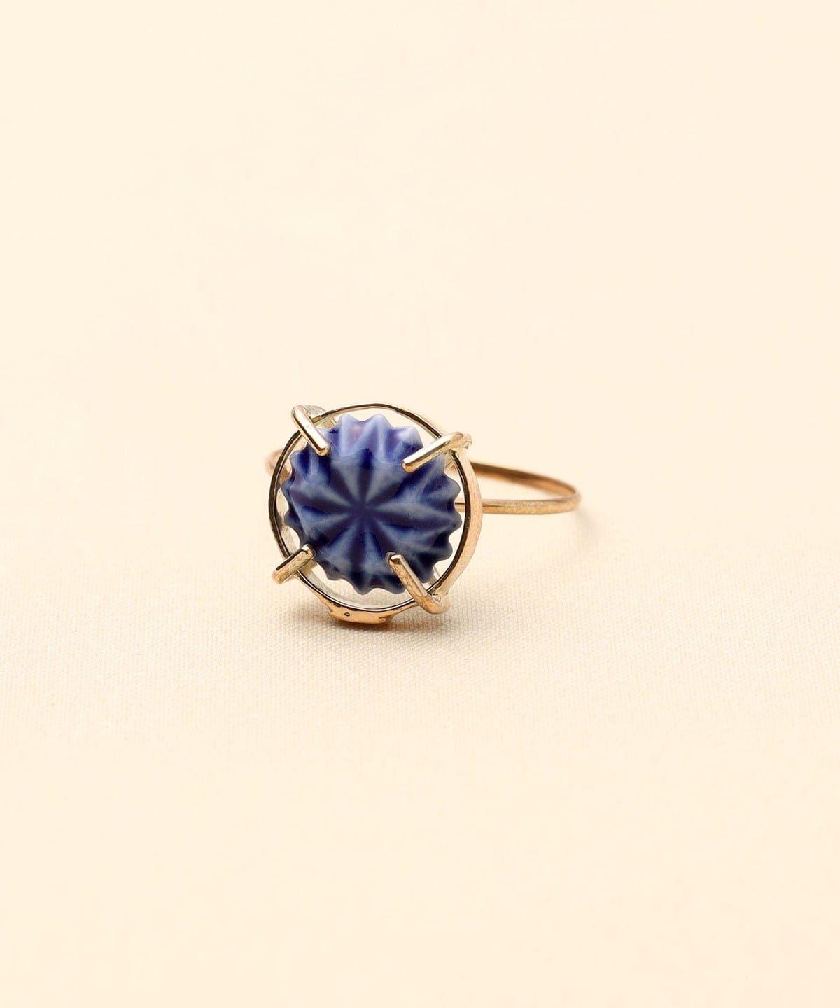 HIZEN jewelry ヒゼンジュエリー / 9号 嬉野吉田焼 セラミック ブリリアントカット リング アクセサリー WOMEN 瑠璃色 9号 HIZEN jewelry ヒゼンジュエリー / 9号 嬉野吉田焼 セラミック ブリリアントカット リング アクセサリー WOMEN 瑠璃色 9号