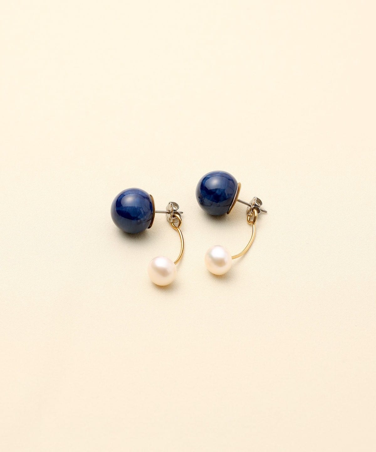 HIZEN jewelry ヒゼンジュエリー / 有田焼 モチーフ × パール ピアス アクセサリー WOMEN 瑠璃色 ONE SIZE HIZEN jewelry ヒゼンジュエリー / 有田焼 モチーフ × パール ピアス アクセサリー WOMEN 瑠璃色 ONE SIZE