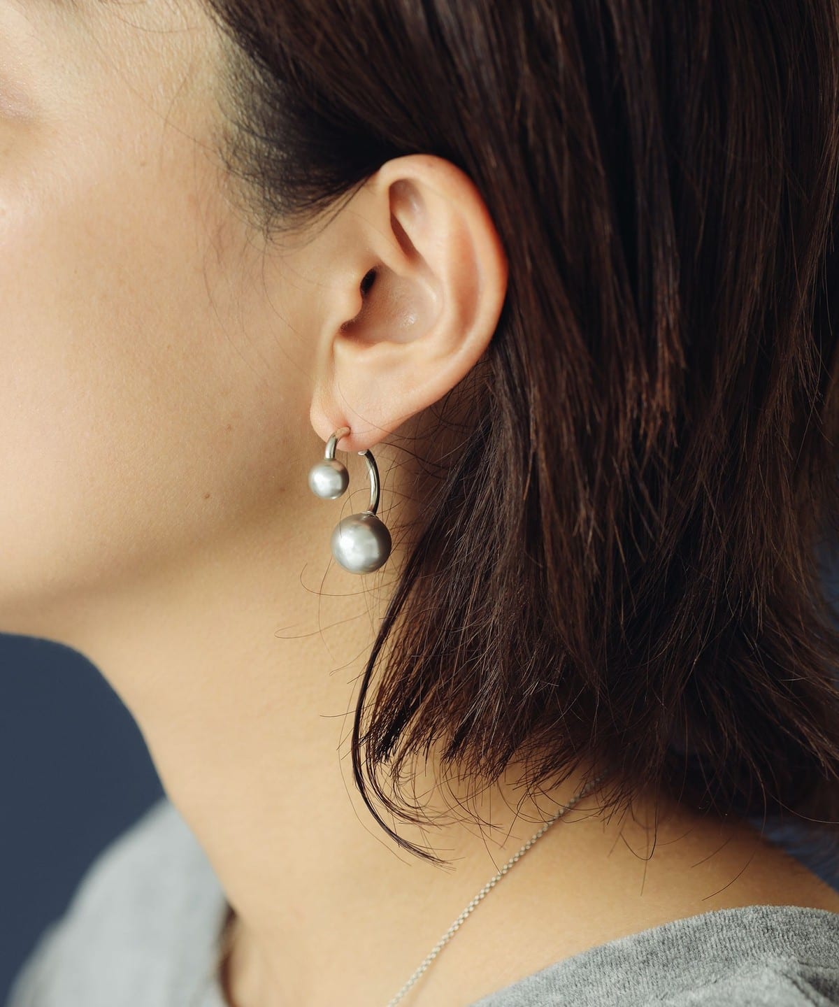 【受注生産商品】MASATO INOUE マサト イノウエ / クリスタルパール ピアス PC-SWPR8/12-2 アクセサリー WOMEN Grey ONE SIZE