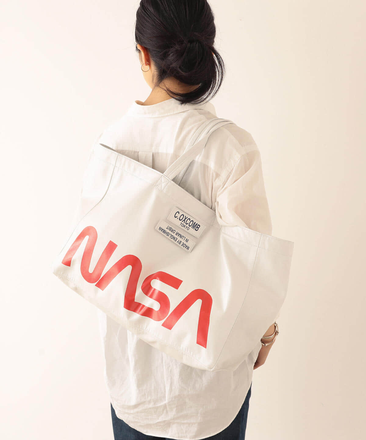 BEAMS Planets（ビームス プラネッツ）【受注生産商品】【別注】COXCOMB / 『NASA』 レザー ビッグ トート バッグ（バッグ  トートバッグ）通販｜BEAMS