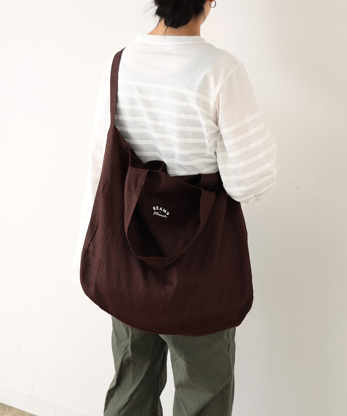 リネン トートバッグ バッグ WOMEN BROWN ONE SIZE リネン トートバッグ バッグ WOMEN BROWN ONE SIZE