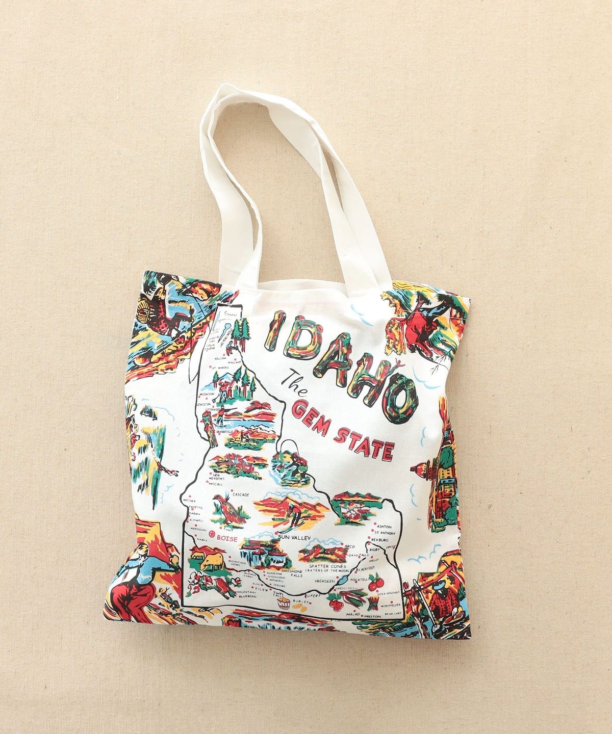 Red and White Kitchen Company レッドアンドホワイトキッチンカンパニー / マップ トートバッグ バッグ WOMEN IDAHO ONE SIZE Red and White Kitchen Company レッドアンドホワイトキッチンカンパニー / マップ トートバッグ バッグ WOMEN IDAHO ONE SIZE