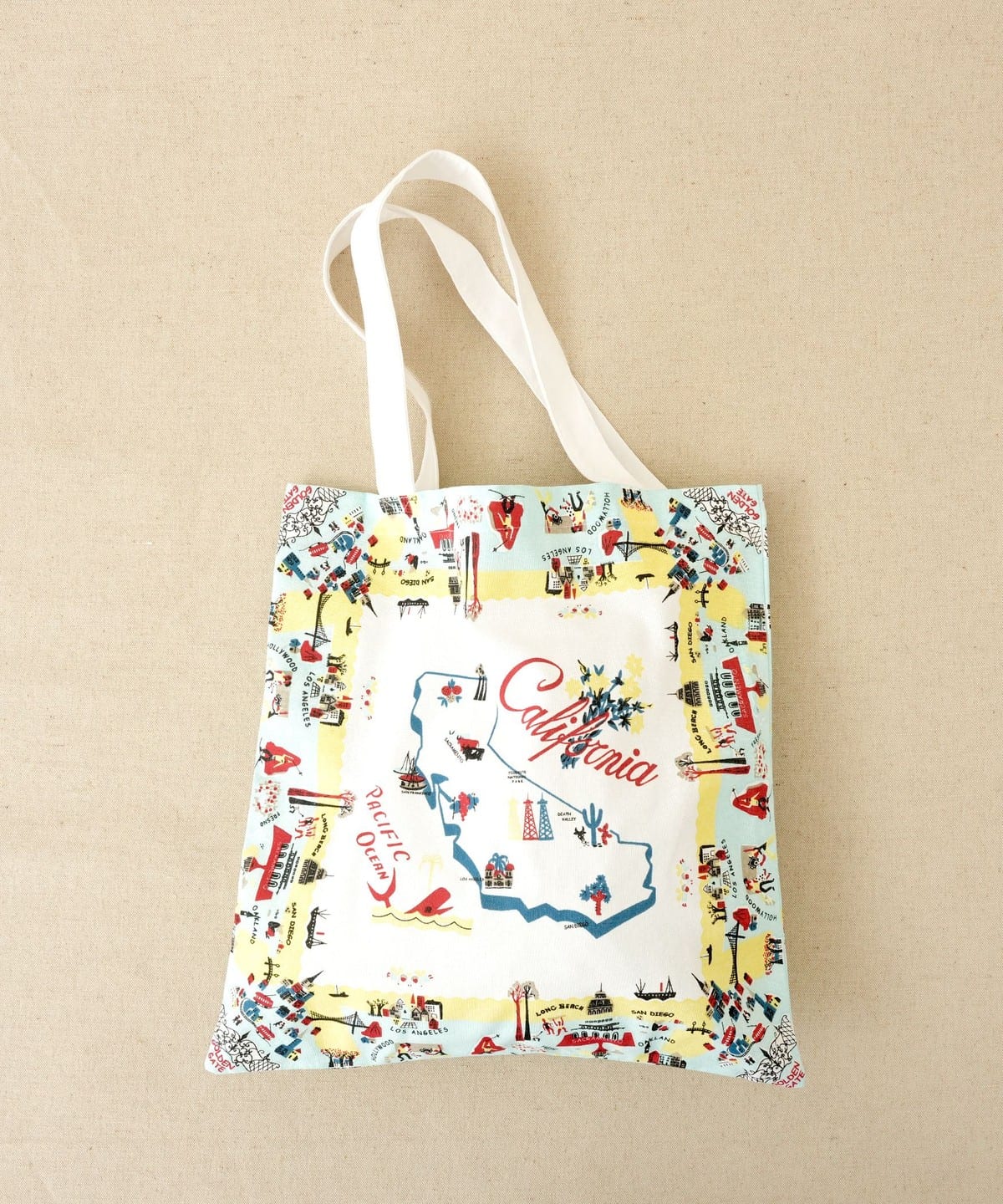 Red and White Kitchen Company レッドアンドホワイトキッチンカンパニー / マップ トートバッグ バッグ WOMEN CALIFORNIA ONE SIZE Red and White Kitchen Company レッドアンドホワイトキッチンカンパニー / マップ トートバッグ バッグ WOMEN CALIFORNIA ONE SIZE