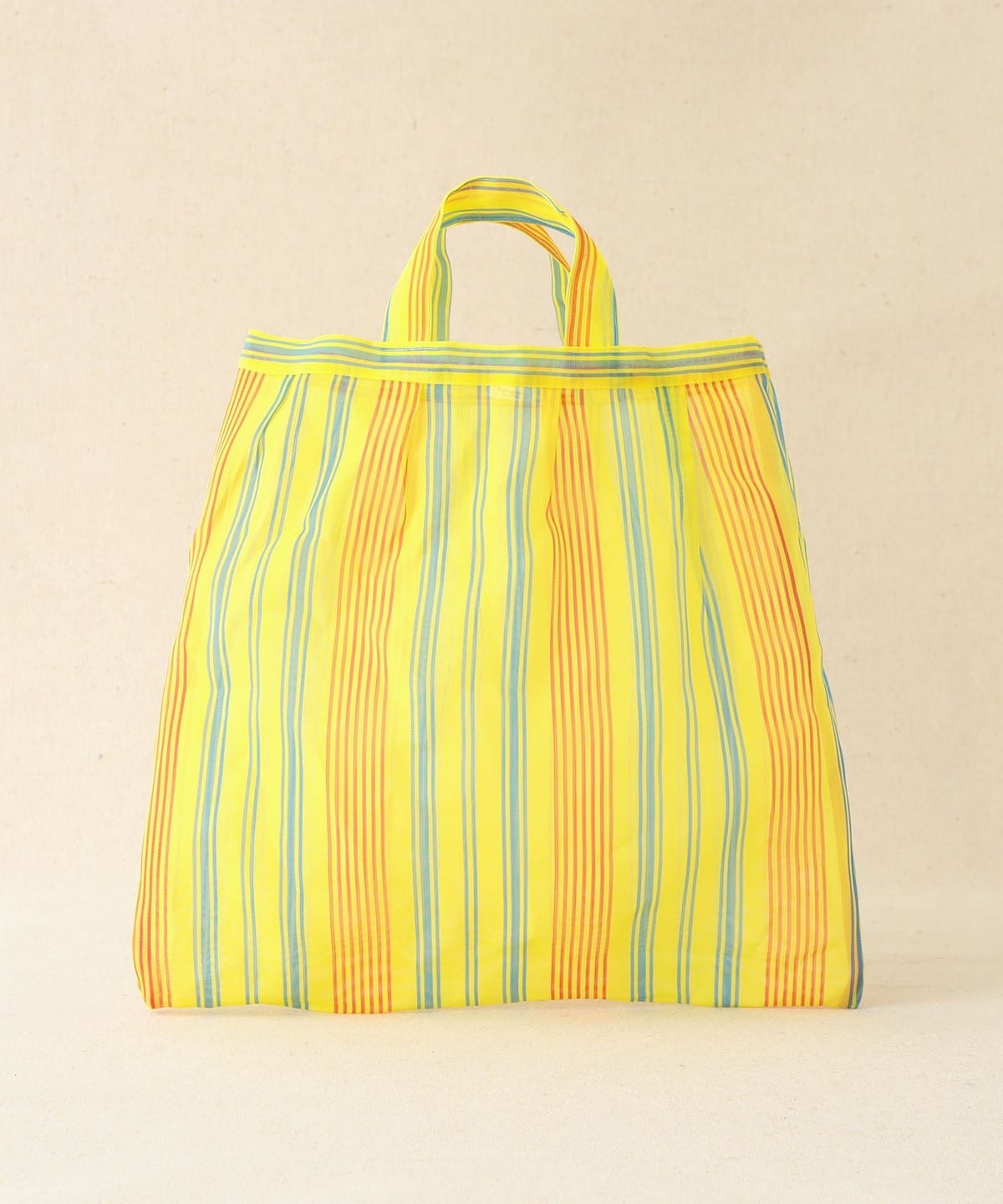 Diminutivo ディミヌティーボ / メッシュプリーツ トートバッグ バッグ WOMEN Yellow×Red Line ONE SIZE Diminutivo ディミヌティーボ / メッシュプリーツ トートバッグ バッグ WOMEN Yellow×Red Line ONE SIZE