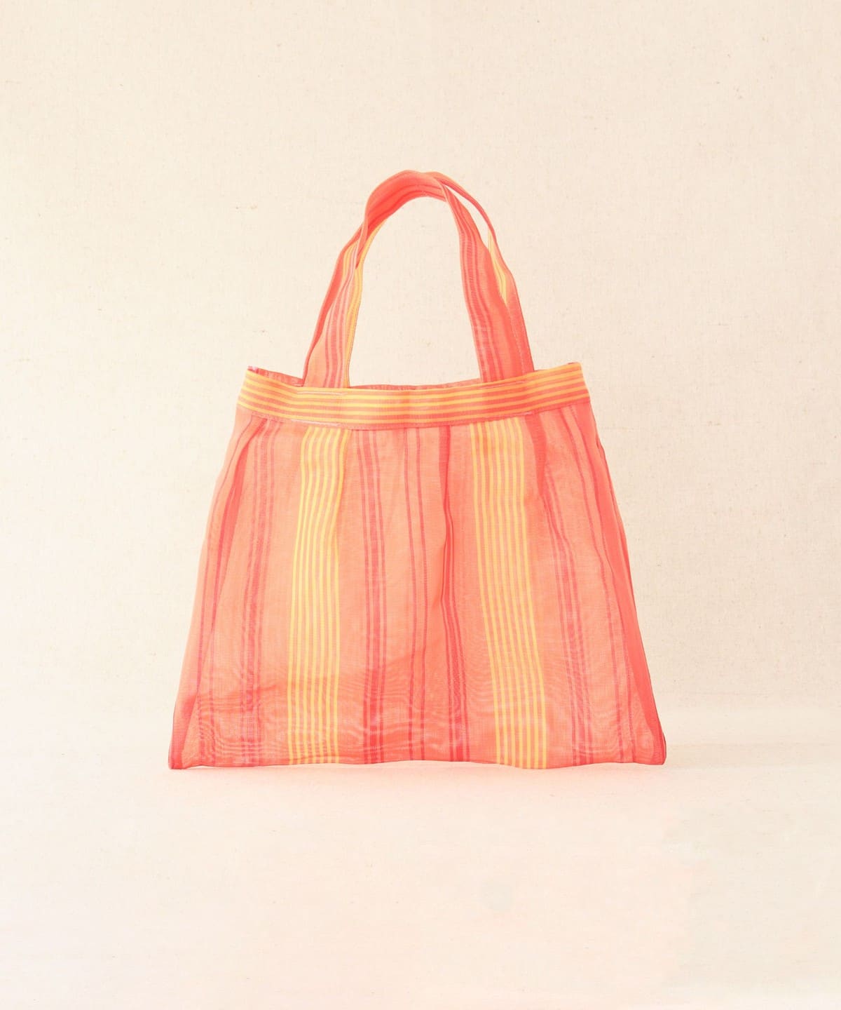 Diminutivo ディミヌティーボ / メッシュプリーツ トートバッグ バッグ WOMEN Yellow×Blue Line ONE SIZE Diminutivo ディミヌティーボ / メッシュプリーツ トートバッグ バッグ WOMEN Yellow×Blue Line ONE SIZE