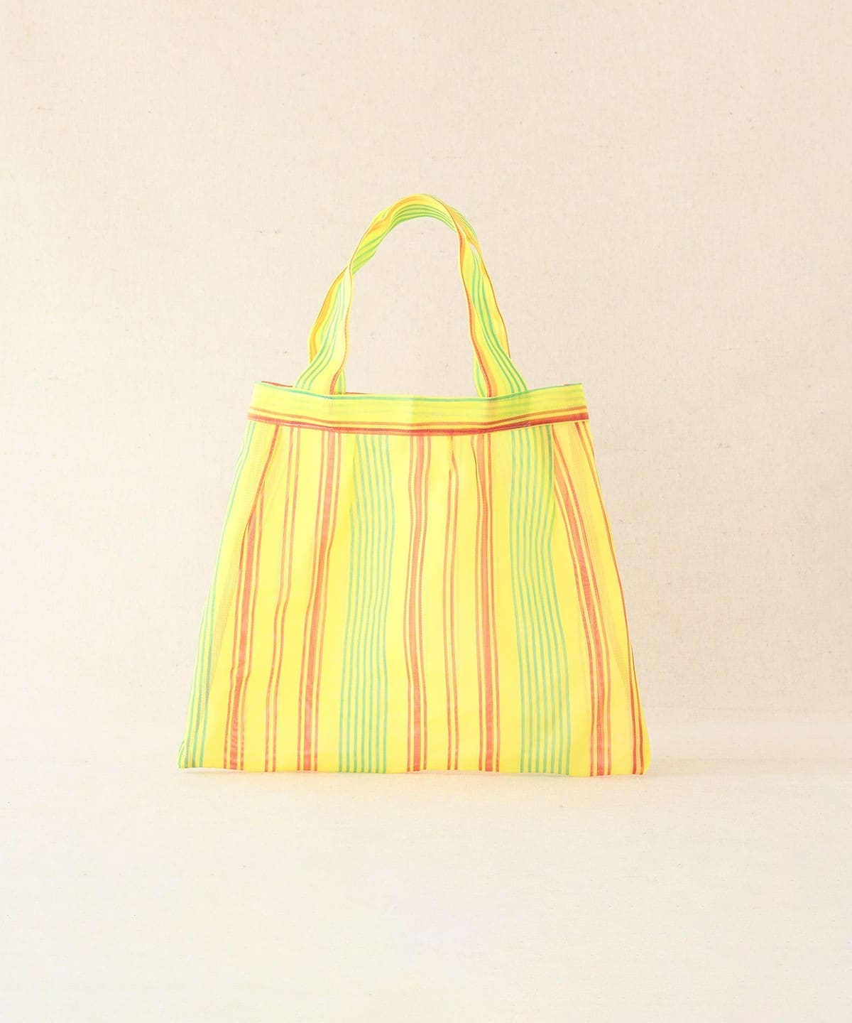 Diminutivo ディミヌティーボ / メッシュプリーツ トートバッグ バッグ WOMEN Green×Red Line ONE SIZE Diminutivo ディミヌティーボ / メッシュプリーツ トートバッグ バッグ WOMEN Green×Red Line ONE SIZE
