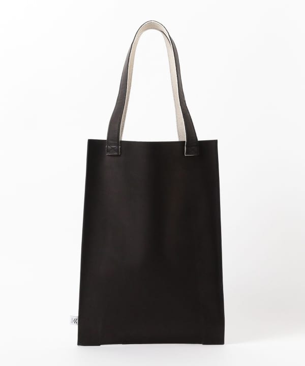 Plain black discount leather tote bag