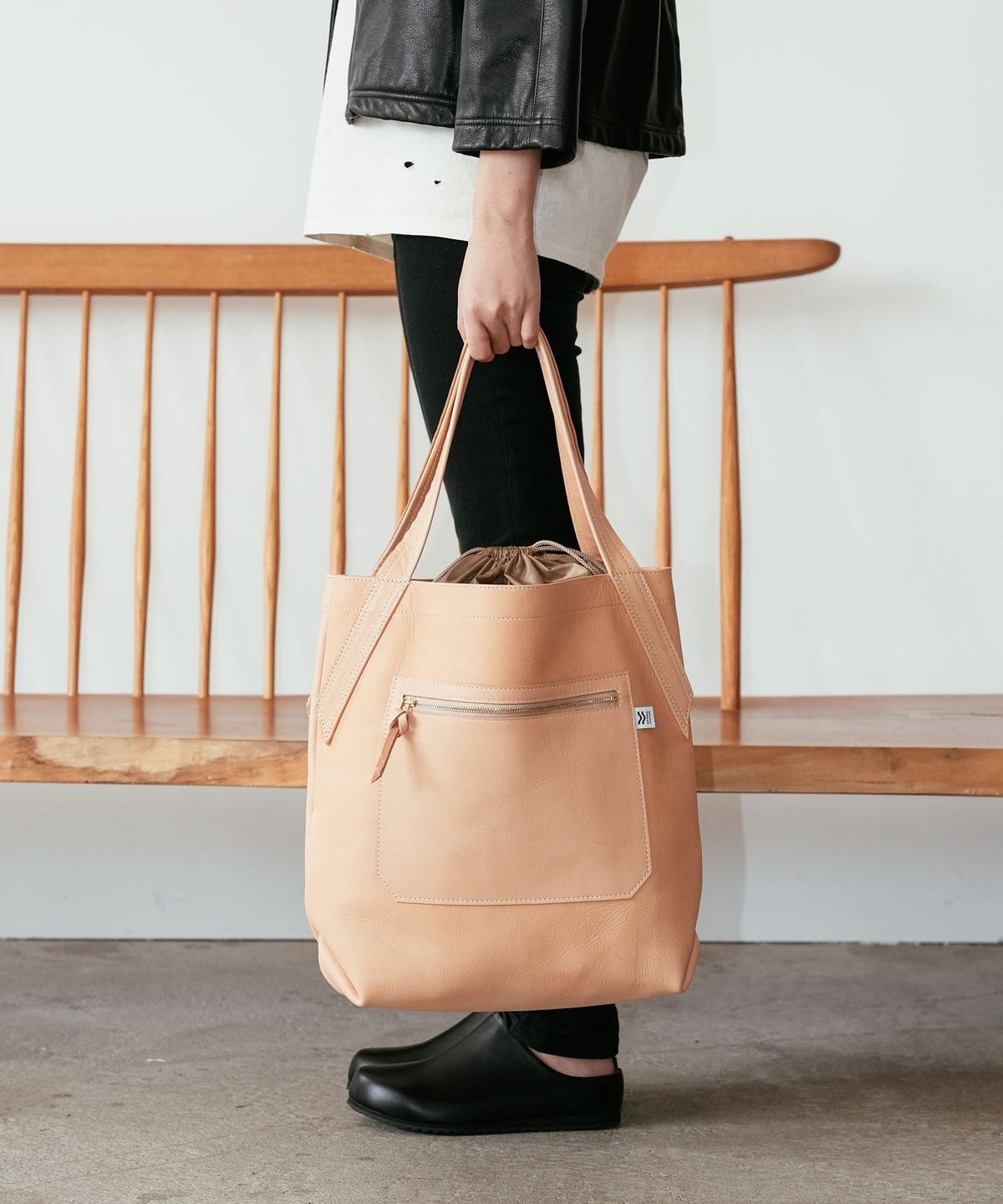 HYOGO LEATHER / Cow Leather Tote Bag バッグ MEN NATURAL ONE SIZE HYOGO LEATHER / Cow Leather Tote Bag バッグ MEN NATURAL ONE SIZE