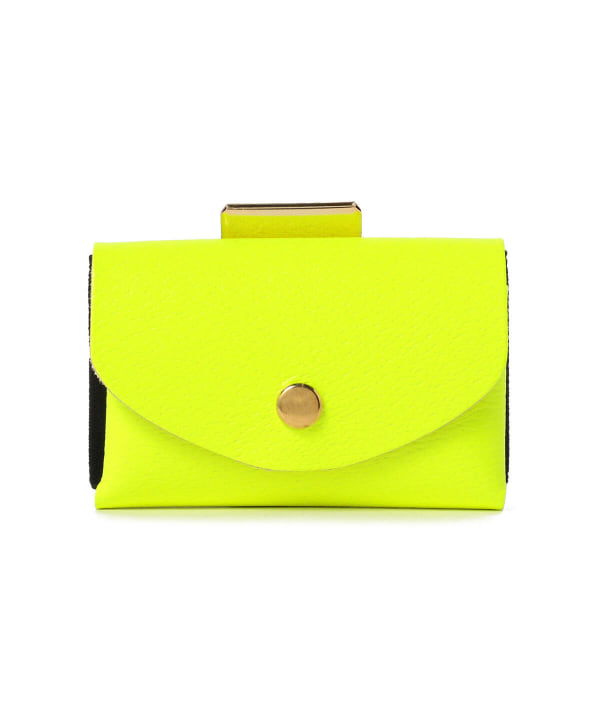 BEAMS Planets (BEAMS Planets) [Special order] com-ono / Neon color leather  mini wallet 