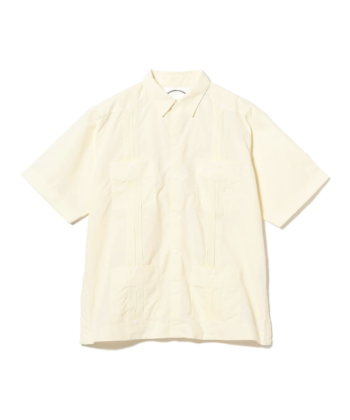 �a�c����Y@B��MARKET / BURLAP OUTFITTER �o�[���b�v�A�E�g�t�B�b�^�[ GUAYABERA �V���c �V���c�E�u���E�X MEN OFF WHITE S