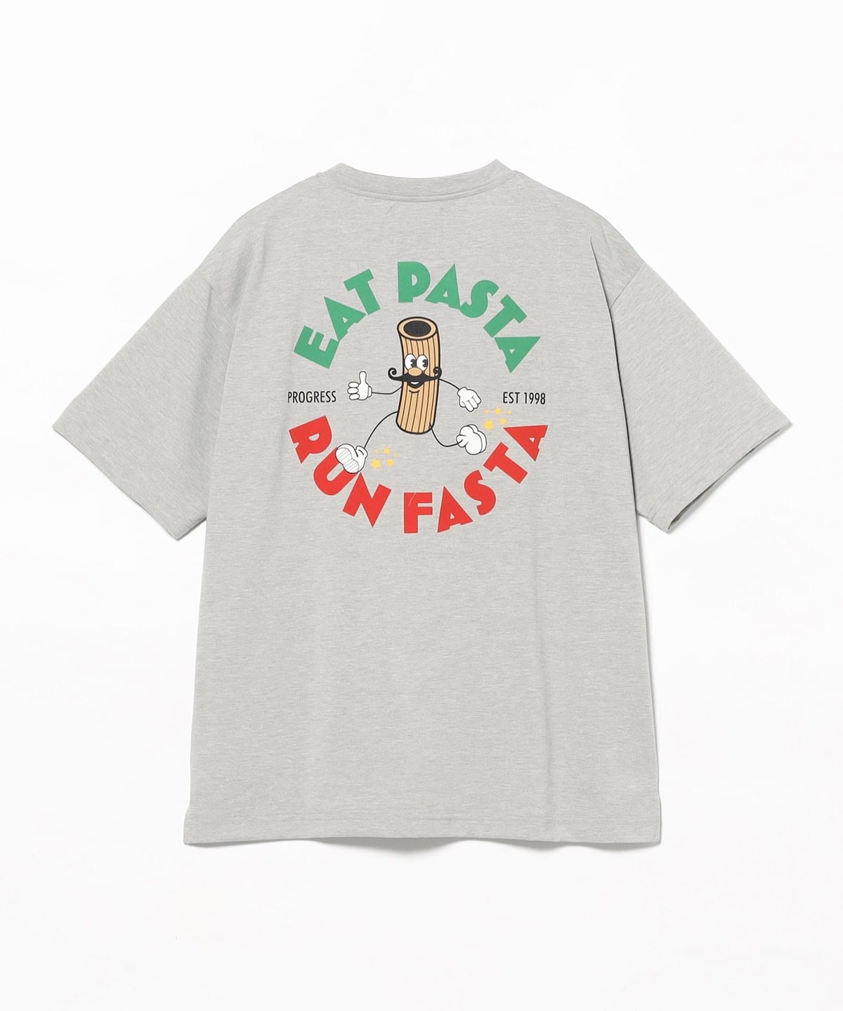 牧野英明@B印MARKET / PROGRESS RUNNING CLUB DRY Tee(EAT PASTA) Tシャツ・カットソー MEN GREY XL 牧野英明@B印MARKET / PROGRESS RUNNING CLUB DRY Tee(EAT PASTA) Tシャツ・カットソー MEN GREY XL