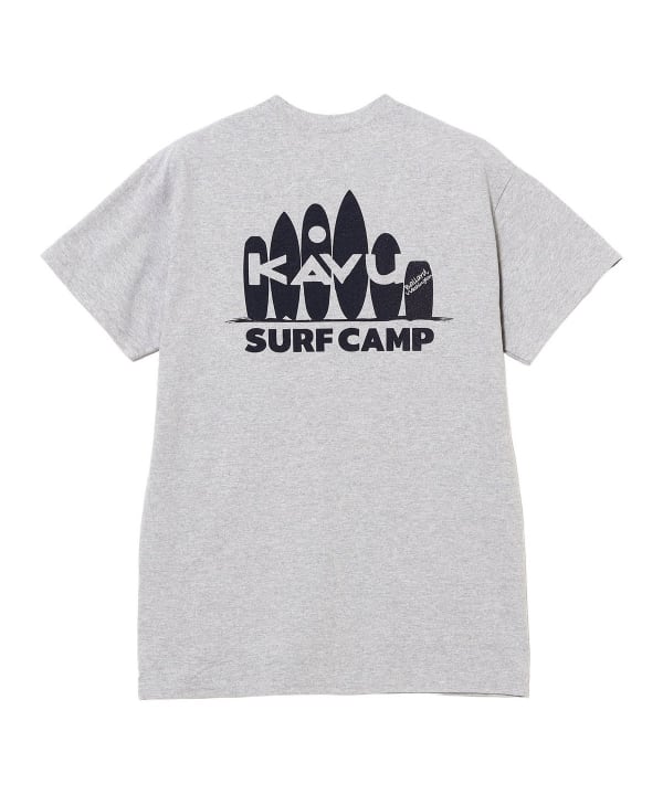 【別注】菊地延@B印MARKET / KAVU SURFCAMP Tシャツ バックスタイルは“SURFCAMPロゴ”をプリント