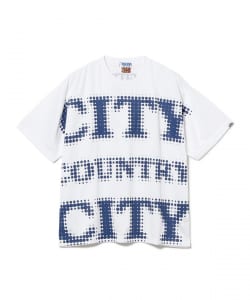 【別注】牧野英明@B印MARKET / CITY COUNTRY CITY DOT GRAPHIC BIG TEE