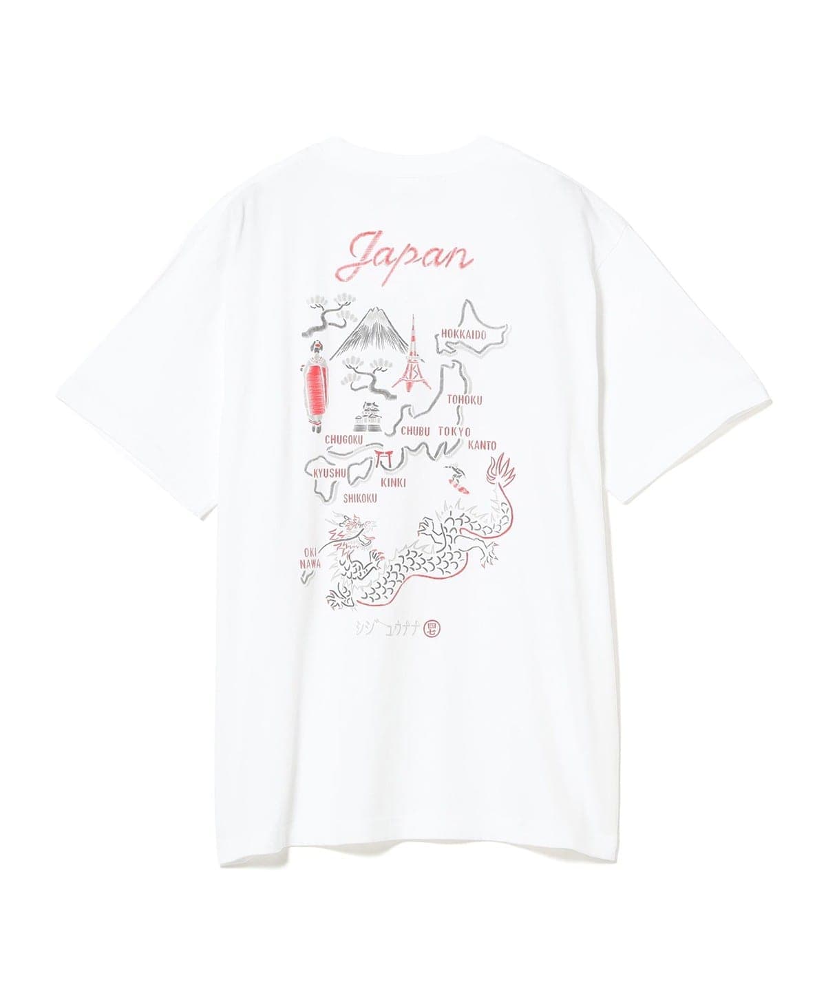 服部隆@B印MARKET / シジュウナナ JAPAN1 日本地図 Tシャツ Tシャツ・カットソー MEN WHITE L 服部隆@B印MARKET / シジュウナナ JAPAN1 日本地図 Tシャツ Tシャツ・カットソー MEN WHITE L