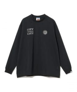 【別注】牧野英明@B印MARKET / CITY COUNTRY CITY DOT MESH LONGSLEEVE TEE