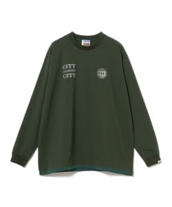 【別注】牧野英明@B印MARKET / CITY COUNTRY CITY DOT MESH LONGSLEEVE TEE