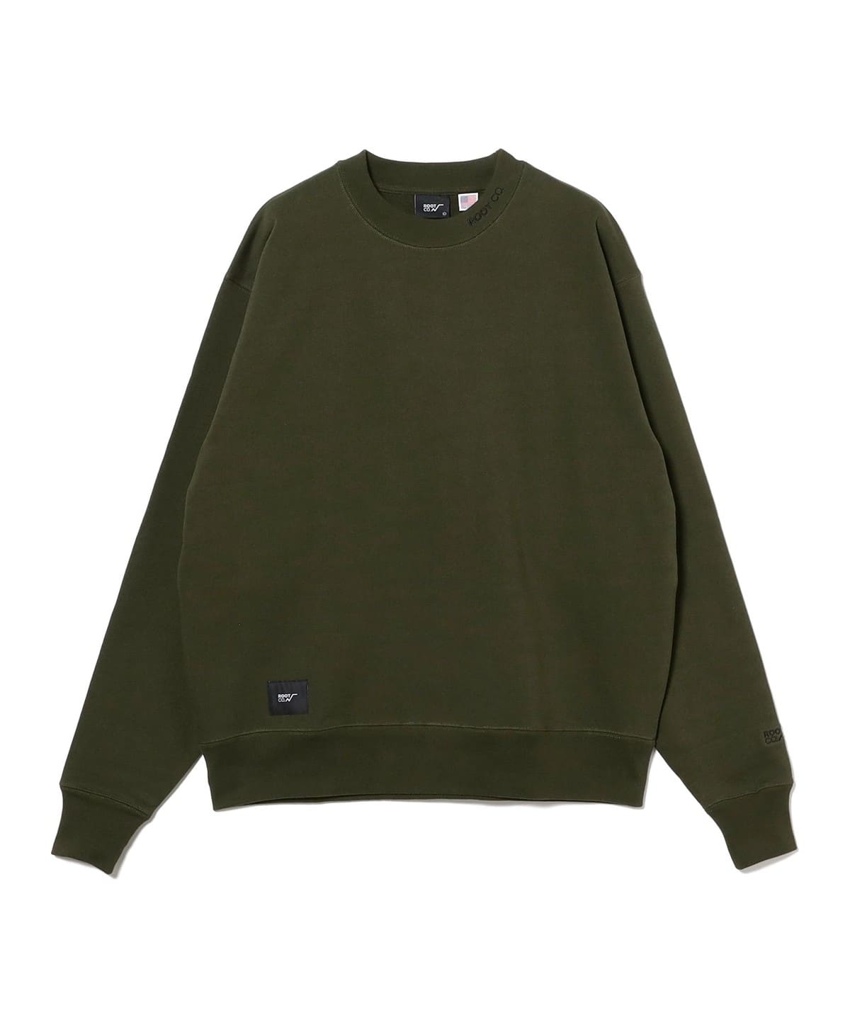 菊地延@B印MARKET / ROOT CO. ルート PLAY UTILITY BACK POCKET Crewneck Sweat トップス MEN カーキ L 菊地延@B印MARKET / ROOT CO. ルート PLAY UTILITY BACK POCKET Crewneck Sweat トップス MEN カーキ L