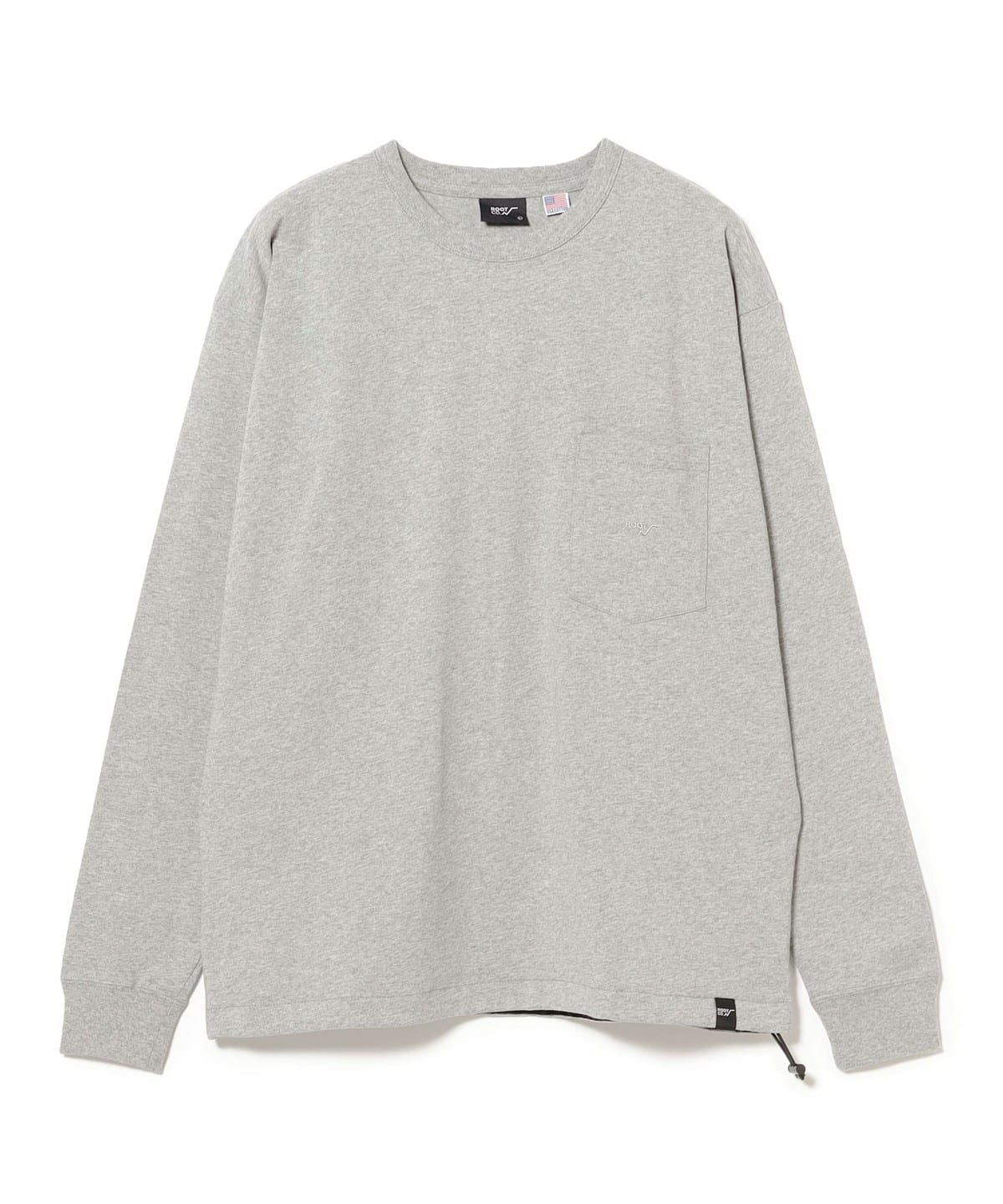 菊地延@B印MARKET / ROOT CO. ルート PLAY UTILITY BACK POCKET Long Sleeve T-Shirts Tシャツ・カットソー MEN LT. GREY L 菊地延@B印MARKET / ROOT CO. ルート PLAY UTILITY BACK POCKET Long Sleeve T-Shirts Tシャツ・カットソー MEN LT. GREY L