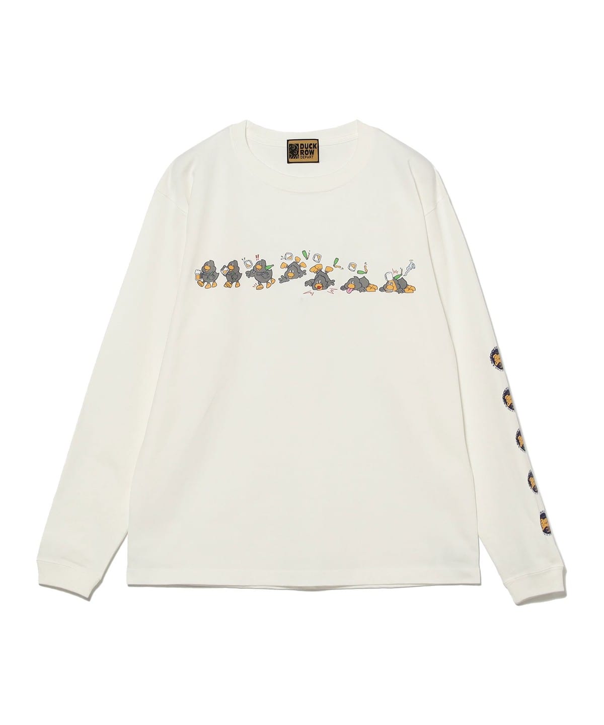 菊地延@B印MARKET / DUCKROW STOPMOTION L/S TEE Tシャツ・カットソー MEN WHITE L