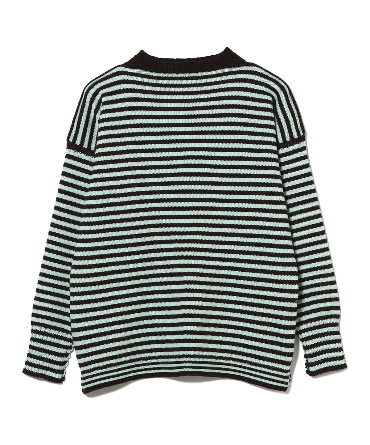 間瀬裕介@B印MARKET / Le Tricoteur オーバーサイズ トラディショナル ガンジー ニット トップス MEN GARDEN MINT×CHESTNUT 48 間瀬裕介@B印MARKET / Le Tricoteur オーバーサイズ トラディショナル ガンジー ニット トップス MEN GARDEN MINT×CHESTNUT 48