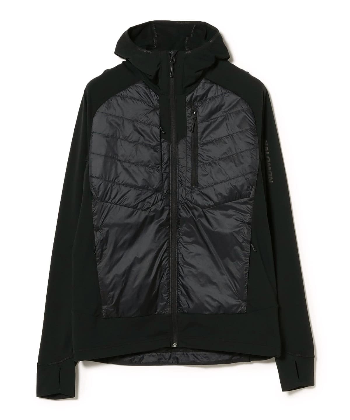 牧野英明@B印MARKET / SALOMON サロモン ELIXIR HYBRID HOODIE ブルゾン MEN BLACK L 牧野英明@B印MARKET / SALOMON サロモン ELIXIR HYBRID HOODIE ブルゾン MEN BLACK L