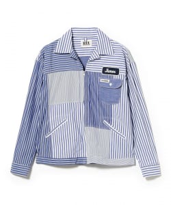 窪 浩志・真純@B印MARKET / H.R.REMAKE ストライプパッチ トラッカーSHJKT（Mサイズ）