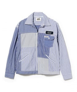 窪 浩志・真純@B印MARKET / H.R.REMAKE ストライプパッチ トラッカーSHJKT（Mサイズ）