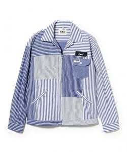 窪 浩志・真純@B印MARKET / H.R.REMAKE ストライプパッチ トラッカーSHJKT（Lサイズ）