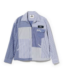 窪 浩志・真純@B印MARKET / H.R.REMAKE ストライプパッチ トラッカーSHJKT（Lサイズ）