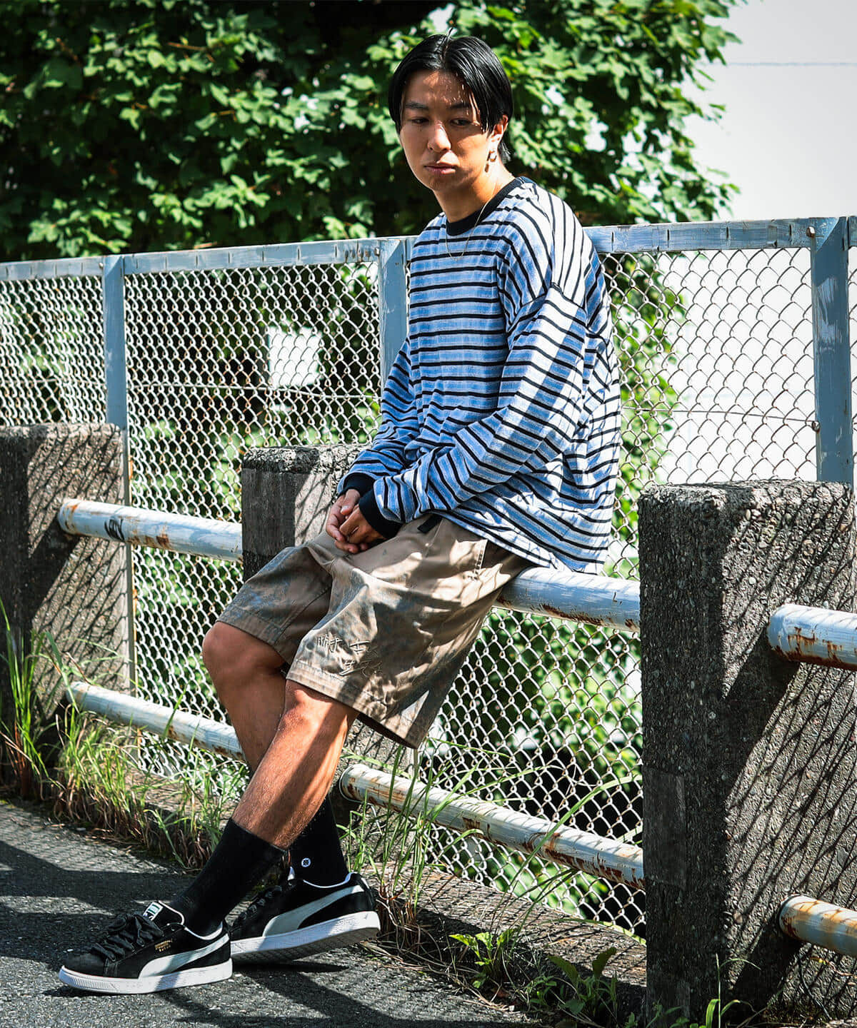 今期Le Melange ロゴ入りチノパン　マレットメット 今期Le Melange ロゴ入りチノパン マレットメット