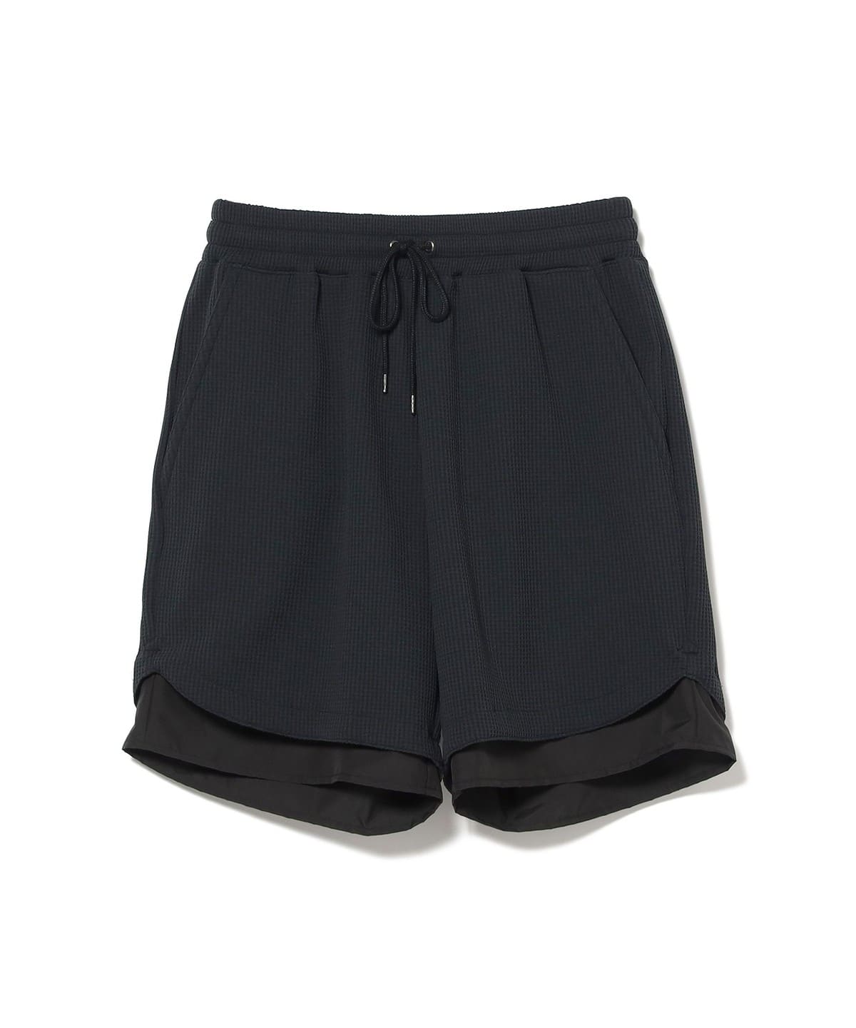 牧野英明@B印MARKET / meanswhile WAFFLE EASY SHORTS 25SS パンツ MEN BLACK XL 牧野英明@B印MARKET / meanswhile WAFFLE EASY SHORTS 25SS パンツ MEN BLACK XL
