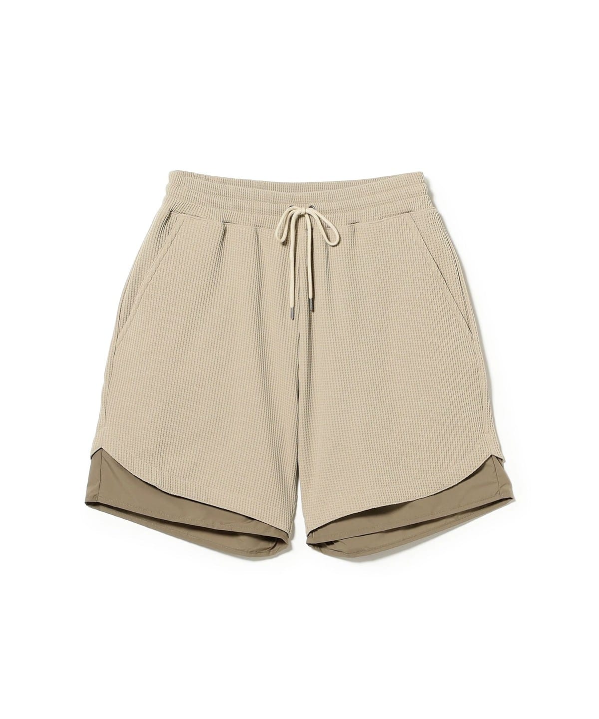 �q��p��@B��MARKET / meanswhile WAFFLE EASY SHORTS 26SS�i�Z�b�g�A�b�v�Ή��j �p���c MEN BEIGE XL