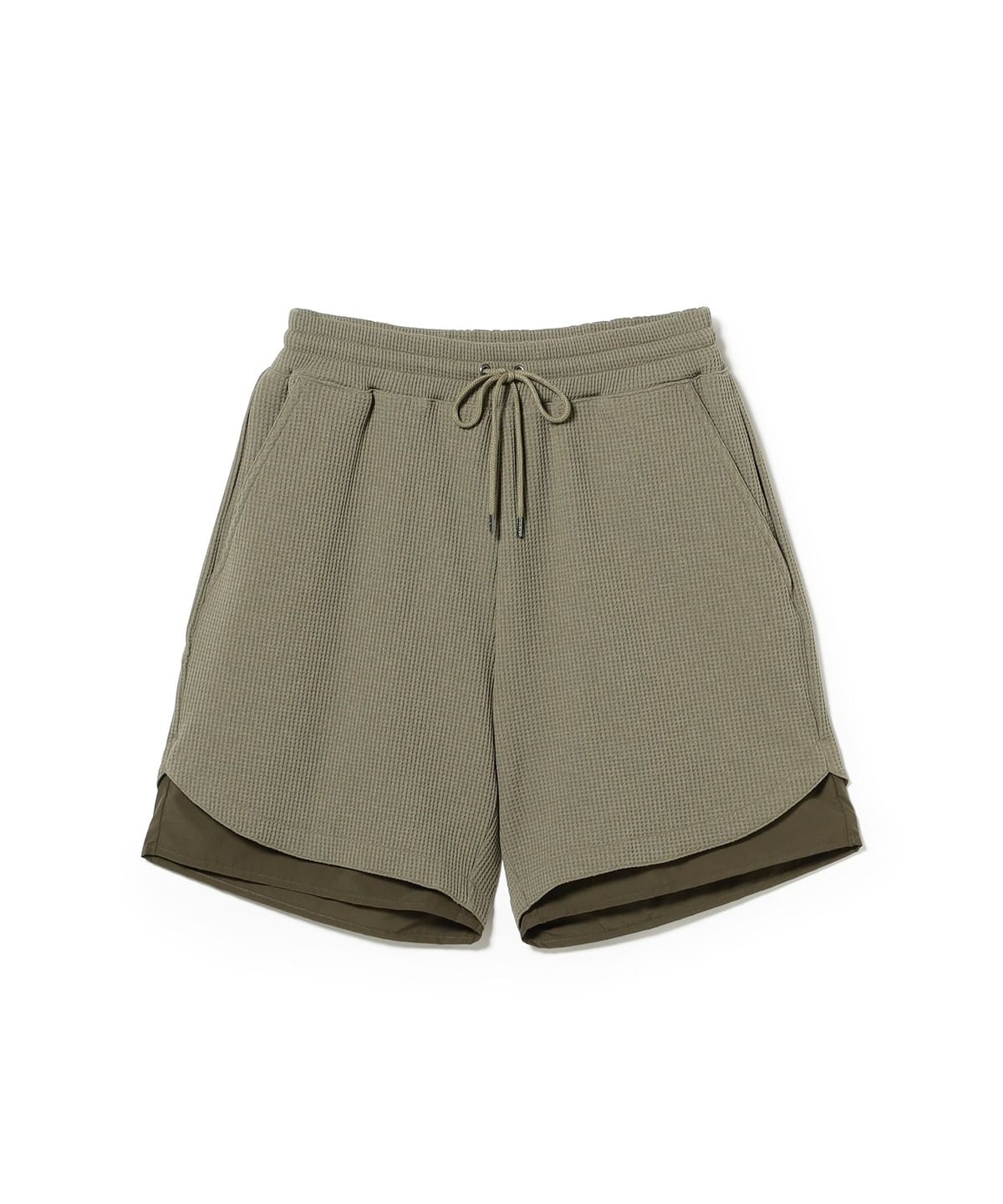 �q��p��@B��MARKET / meanswhile WAFFLE EASY SHORTS 26SS�i�Z�b�g�A�b�v�Ή��j �p���c MEN OLIVE L