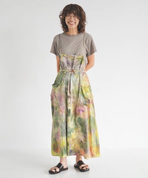 Funatabi Atlier エプロンワンピース　墨 Funatabi Atlier エプロンワンピース 墨 水金地火木土天冥海