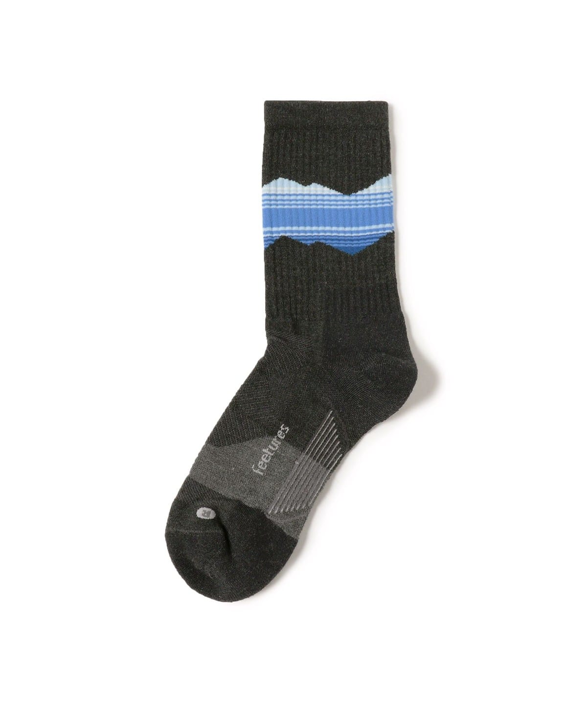 牧野英明@B印MARKET / Feetures フィーチャーズ TRAIL MAX CUSHION MINI CREW レッグウェア MEN BlueRidgeCharcoal L 牧野英明@B印MARKET / Feetures フィーチャーズ TRAIL MAX CUSHION MINI CREW レッグウェア MEN BlueRidgeCharcoal L