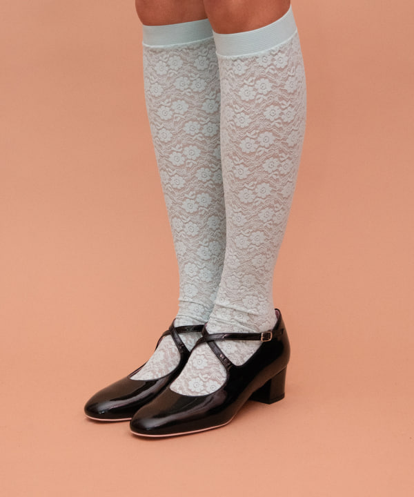 The SECRETCLOSET別注BRESCIANIカシミヤニーハイソックス WOMENS ベーシックニーハイソックス チャコール/072244843