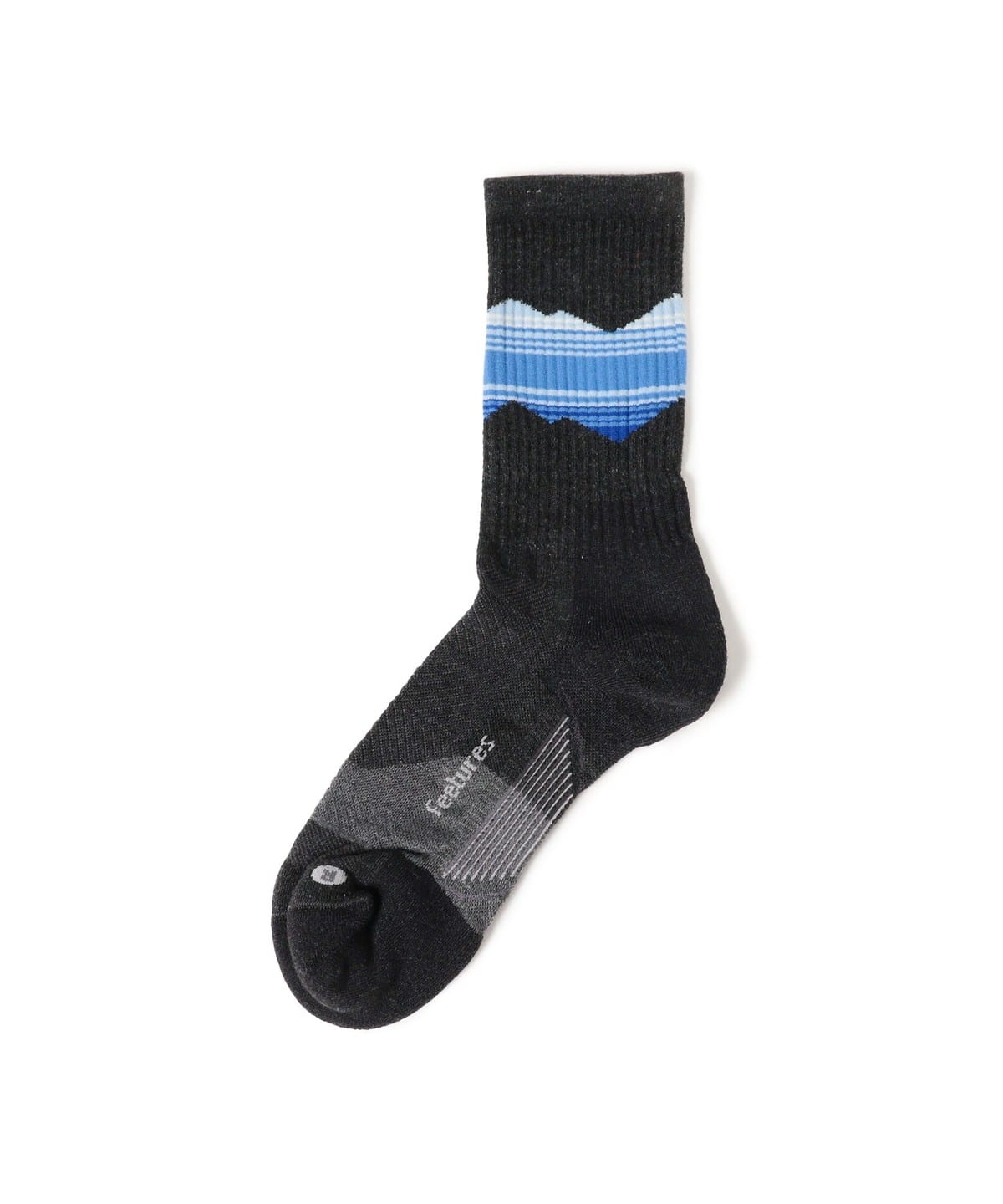 牧野英明@B印MARKET / Feetures フィーチャーズ TRAIL MAX CUSHION MINI CREW レッグウェア MEN -BlueRidgeCharcoal L 牧野英明@B印MARKET / Feetures フィーチャーズ TRAIL MAX CUSHION MINI CREW レッグウェア MEN -BlueRidgeCharcoal L