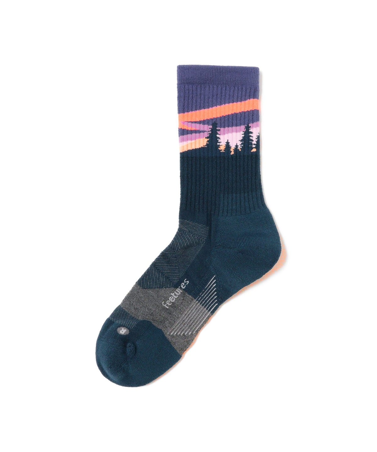 牧野英明@B印MARKET / Feetures フィーチャーズ TRAIL MAX CUSHION MINI CREW レッグウェア MEN PurpleAurora L 牧野英明@B印MARKET / Feetures フィーチャーズ TRAIL MAX CUSHION MINI CREW レッグウェア MEN PurpleAurora L