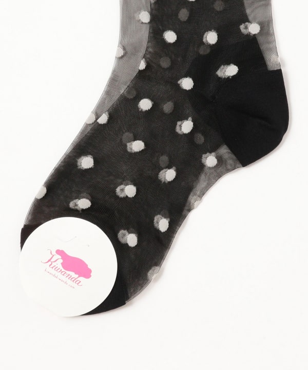 井上あおい＠B印MARKET / Kiwanda Polka Dot Knee-High Socks