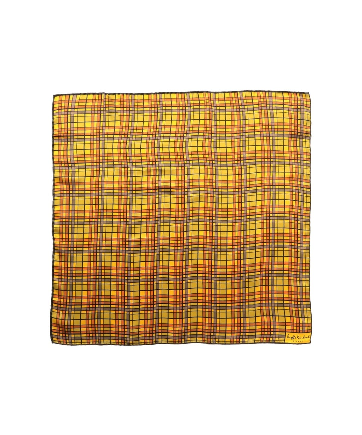 間瀬裕介@B印MARKET / Dieffe Kinloch シルク プリント スカーフ ファッション雑貨 MEN YELLOW ONE SIZE 間瀬裕介@B印MARKET / Dieffe Kinloch シルク プリント スカーフ ファッション雑貨 MEN YELLOW ONE SIZE