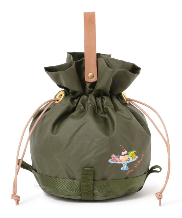 VEGETABLE HORSE LEATHER DRAW STRINGS POUCH M ドロー