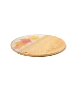 菊地延@B印MARKET / canowa ウッドxレジン カッティングボード 280 ラウンド "MOMIJI"