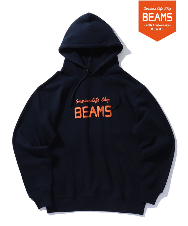 BEAMS BEAMS / 45th Classic Logo Products SWEAT HOODIE (tops BEAMS) mail  order | BEAMS