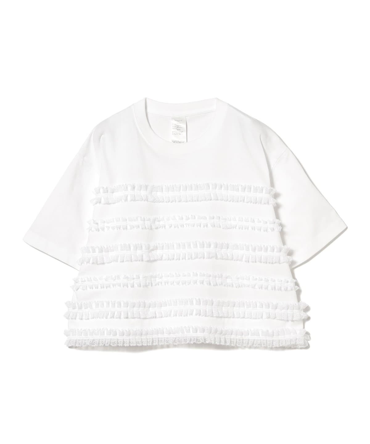 コットン レースTシャツ Tシャツ・カットソー WOMEN WHITE ONE SIZE コットン レースTシャツ Tシャツ・カットソー WOMEN WHITE ONE SIZE