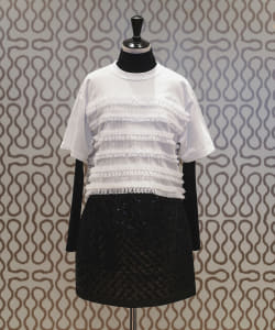 コットン レースTシャツ