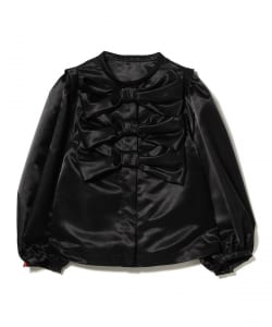 リボン ブラウス シャンタン